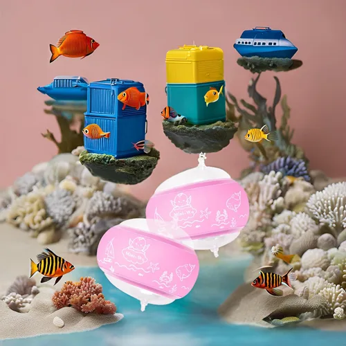 Miniatura 8 de Flotadores inflables de brazo para niños, bandas de brazo de natación rosa y azul para piscina, flotadores de brazo para piscina, alas de agua