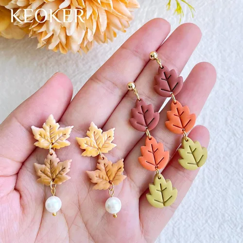 Miniatura 7 de Keoker Cortadores de arcilla polimérica de otoño, cortadores de arcilla de calabaza para hacer aretes, 19 formas de arcilla de otoño (todos)