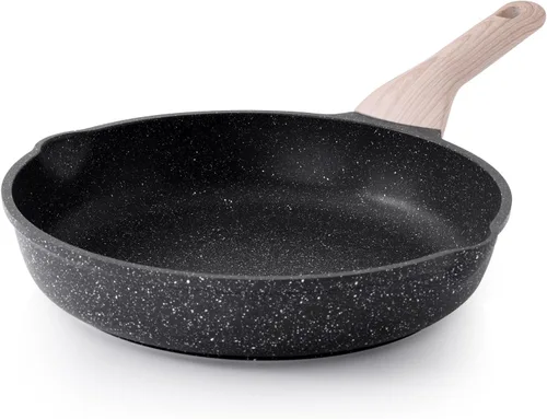 Miniatura 12 de Kordisen Sartén de cerámica antiadherente, sartén grande de cerámica de 12.5 pulgadas, sartén de cocina saludable y no tóxica, mango que se mantiene