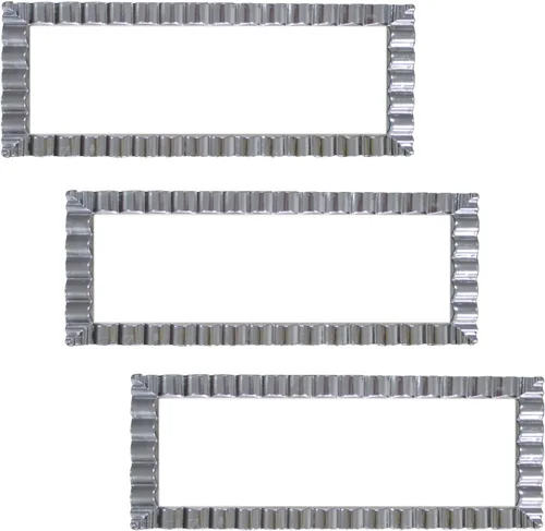 Miniatura 7 de Party Essentials Bandejas onduladas decorativas desechables de plástico duro, 14 "x 6", transparentes