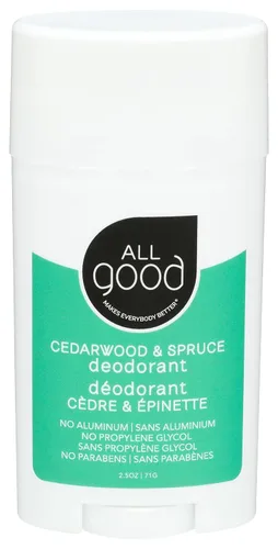 All Good - Desodorante en barra sin aluminio, desodorante natural con manteca de karité y aloe vera, fórmula bio-activa, vegano, protección contra