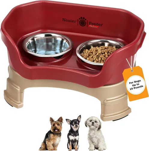 Miniatura 20 de Neater Feeder Deluxe - Tazones elevados para perros grandes a prueba de desorden – Fabricado en Estados Unidos – Soporte elevado para comida