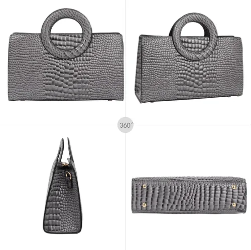 Miniatura 27 de ZLMBAGUS - Bolso de mano para mujer, diseño vintage con solapa y asa, de piel sintética, para llevar al hombro