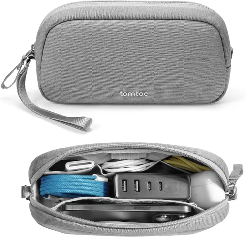 Miniatura 24 de tomtoc Organizador de Electrónicos Estuche de Viaje, Bolsa de Viaje Resistente al Agua Organizador de Cables para Artículos Esenciales, Estuche Verde