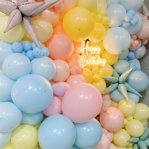 Miniatura 3 de Globos pastel, 12 pulgadas, 35 globos, látex rosa claro, azul, amarillo, blanco, multicolor, niños, graduación, Pascua, boda, fiesta arcoíris