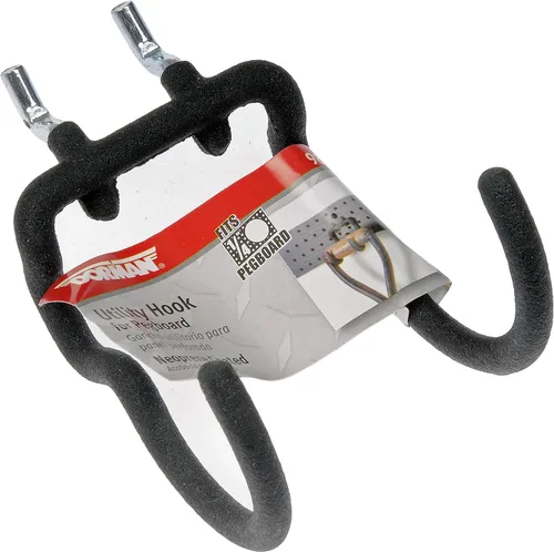 Miniatura 2 de Dorman Hardware 4-9805 Gancho de utilidad doble recubierto para tablero de clavijas de 1/4