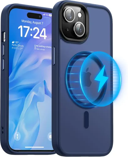 Miniatura 28 de Meifigno Magic Mag Series - Funda diseñada para iPhone 15 Pro, protección de grado militar y compatible con MagSafe, parte trasera mate translúcida