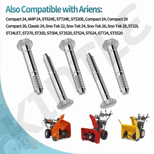 Miniatura 7 de 53200500 Pasadores de corte con tuercas (1-9/16 pulgadas x 1/4 pulgadas) compatibles con Ariens AM123342, 532005, 53200500, 510016, 51001600