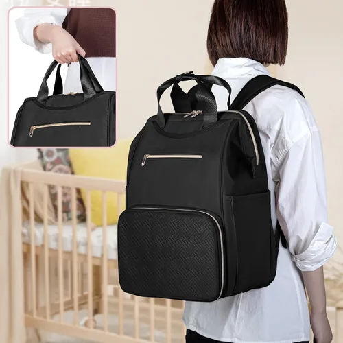 Miniatura 8 de Fasrom Mochila portátil para extractor de leche con enfriador y bolsa, compatible con bombas manos libres Momcozy Medela y Elvie, color negro