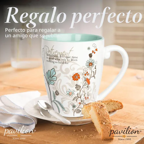 Miniatura 6 de Tazas de café Pavilion - Taza de jubilación "Mark My Words" con diseño de texto "Retirement, It's Your Time To Enjoy" - Taza de café de cerámica
