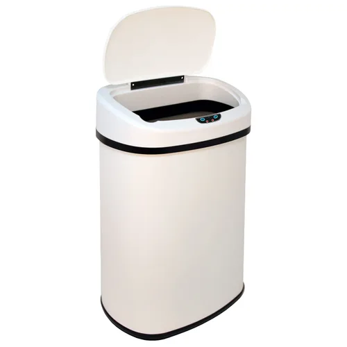 Miniatura 10 de HCY Basurero de cocina automático de 13 galones de acero inoxidable con tapa, inteligente para cocina, oficina, sala de estar, baño (plateado)