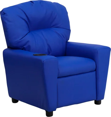 Miniatura 21 de Flash Furniture Chandler LeatherSoft - Silla reclinable para niños con portavasos y reclinable de seguridad, silla reclinable contemporánea