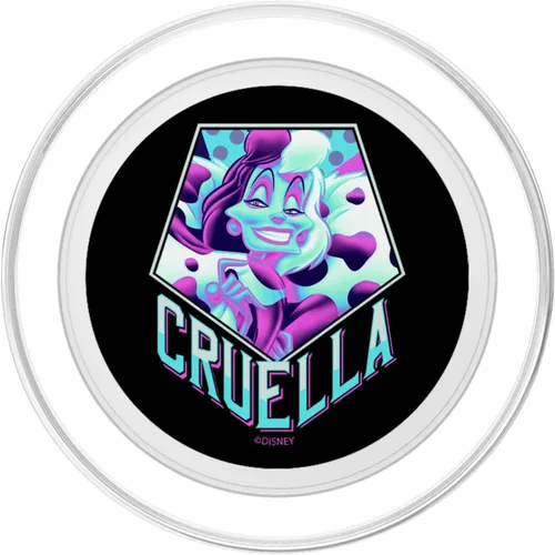 Miniatura 2 de Disney Villains Cruella Neon Portrait PopSockets MagSafe PopGrip para iPhone
