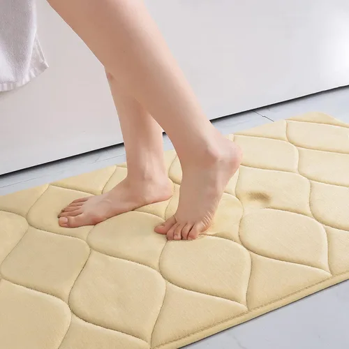 Miniatura 23 de Colorxy - Alfombra de baño de espuma viscoelástica, ultrasuave y antideslizante, absorbe el agua, lavable a máquina, tapete para suelos de ducha