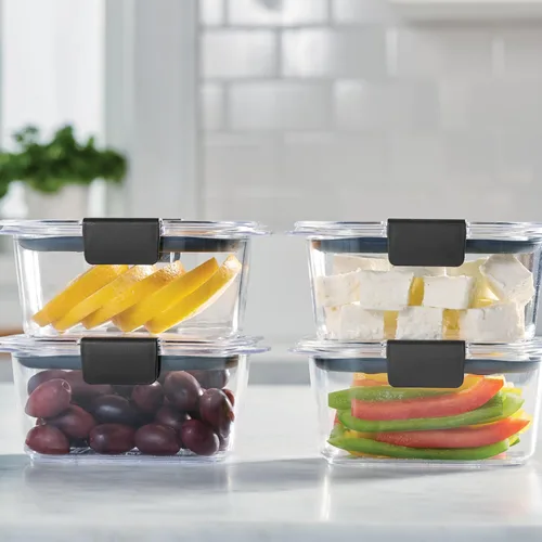 Miniatura 4 de Rubbermaid Brilliance - Recipientes herméticos para almacenamiento de alimentos sin BPA con tapas, juego de 4 (4.7 tazas), ideales para almuerzo
