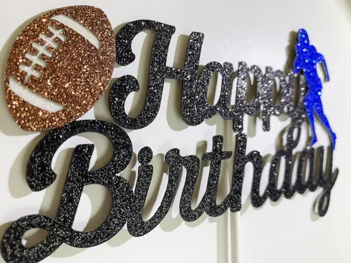 Miniatura 2 de Decoración de pastel de fútbol – Decoración de pastel de feliz cumpleaños para decoración de fiesta de cumpleaños temática de fútbol