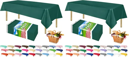 Miniatura 13 de Zimpleware - Mantel redondo de plástico para fiestas de 213 cm (84 pulgadas) de diámetro (paquete de 1, 6 y 12 unidades)
