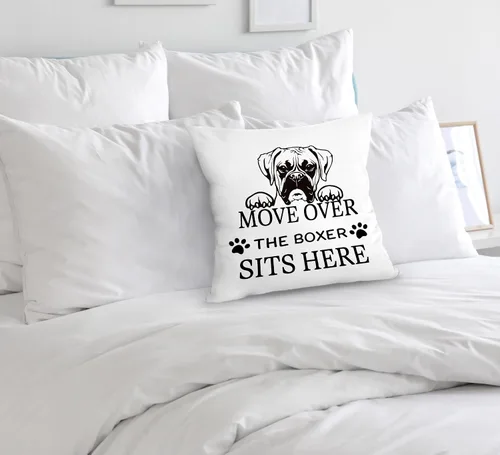 Miniatura 4 de Fundas de almohada Boxer Decor de 18 x 18 pulgadas, decoración del hogar de perros, regalos para amantes de los perros, almohadas decorativas Move