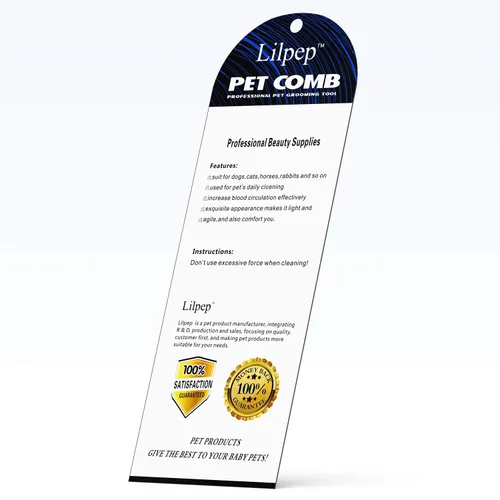 Miniatura 7 de Lilpep 2 peines de metal de acero inoxidable para perros, para eliminar tapetes enredados y masajear peines de mascotas, herramientas profesionales