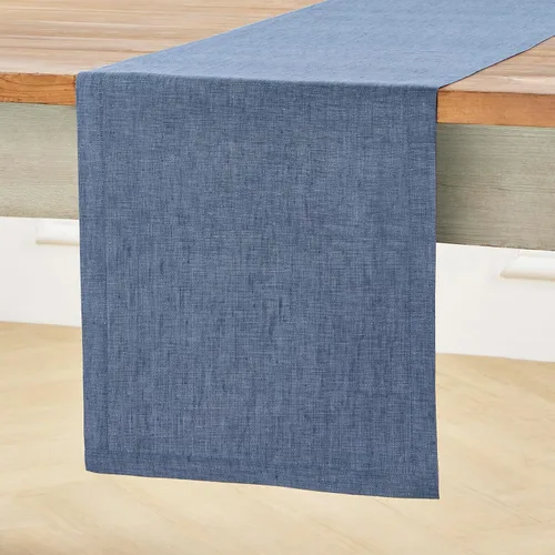 Miniatura 45 de Solino Home - Camino de mesa de lino, amarillo limón cambray, 14 x 120 pulgadas, Athena, lavable a máquina y de 100% lino europeo hecho a mano 15