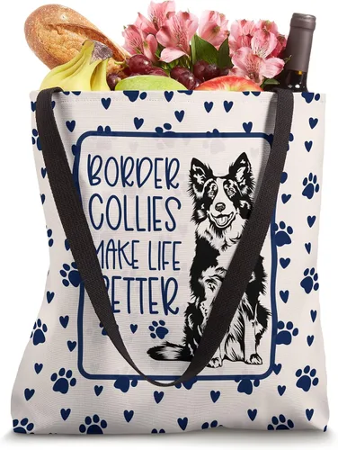 Miniatura 4 de Border Collie Owner Dog Mom - Bolsa de mano con texto en inglés "I Love My Border Collie