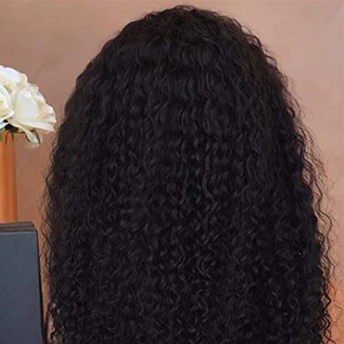 Miniatura 4 de Pelucas de cabello humano Remy brasileño ondulado con encaje frontal de 13 x 6 pulgadas, densidad del 300%, raya profunda de 6 pulgadas