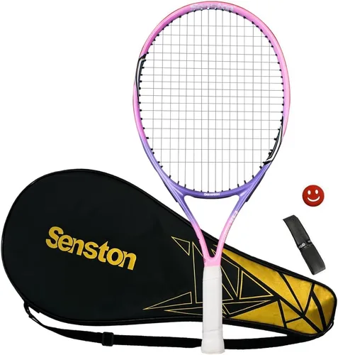 Senston Raqueta de Tenis Junior para Niños de 19" 23" 25" para Niños Niñas Chicos Chicas Raquetas de Tenis con Funda de Raqueta Rosa