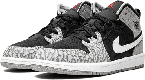 Miniatura 2 de Jordan Preescolar 1 Mid DM6215 016 Estampado de Elefante - Talla 1Y, Crimson BlissRush Naranja