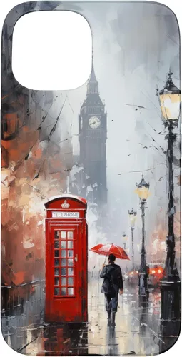 Miniatura 6 de Funda para iPhone 11 Pro Wet London Iconic Red Phone Booth Clocktower Art Cover