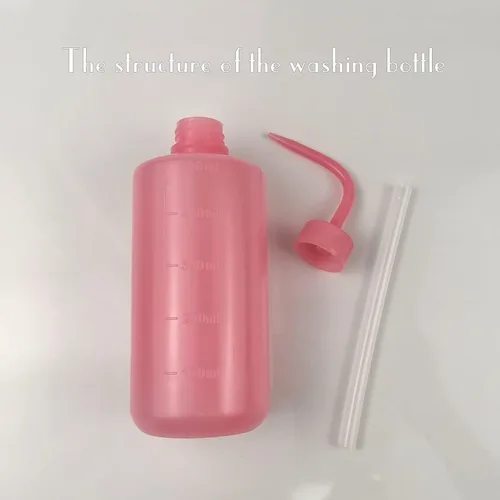 Miniatura 7 de Valchoose Profesional 500ml Botella de Presión de Seguridad 16.9oz (Rosa), LDPE Sin Derrame, Botella de Lavado de Plástico (1Paquete)