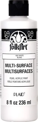 FolkArt Pintura acrílica para manualidades multisuperficie, 8 onzas, blanco perla