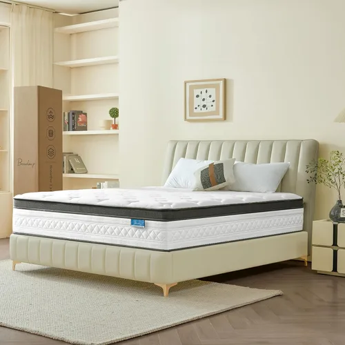 Miniatura 7 de Colchón Queen Breezleep, Colchón Híbrido Refrescante de 12 Pulgadas Tamaño Queen en una Caja, Firmeza Media con Espuma Viscoelástica de Gel