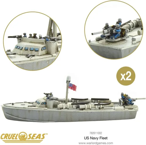 Miniatura 8 de Warlord Cruel Seas US Navy Fleet War Game - Juego de mesa de estrategia de juego de rol 1:300 para adultos, juego de mesa de guerra estratégico
