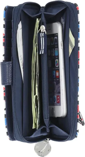 Miniatura 5 de Nautica Be Shore - Cartera de mujer con bloqueo RFID y cremallera alrededor del embrague, Mar del Norte