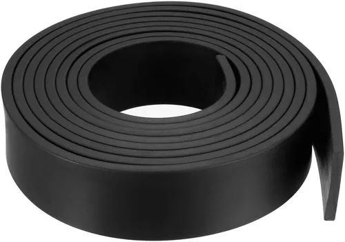 Miniatura 59 de uxcell Tira de sello de goma rectangular maciza, 0.197 in de ancho, 0.118 in de grosor, 3.3 ft de largo, color negro