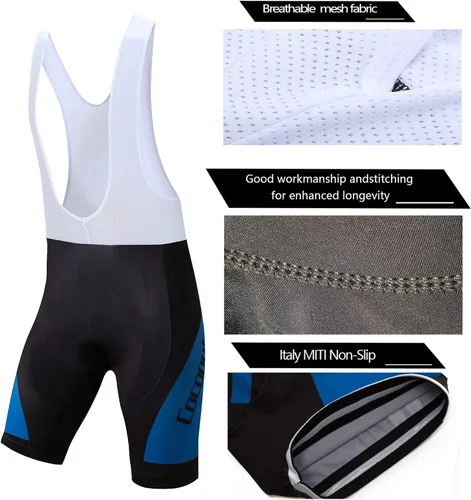 Miniatura 23 de Coconut Ropamo CR - Conjunto de camiseta de ciclismo para hombre, con cremallera y bolsillo con pantalones cortos con acolchado 4D