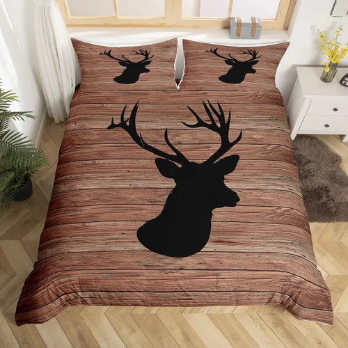 Miniatura 33 de Juego de funda de edredón de oso para niños, juego de ropa de cama de animales salvajes para niños, naturaleza, vida silvestre, oso, pájaro, juego