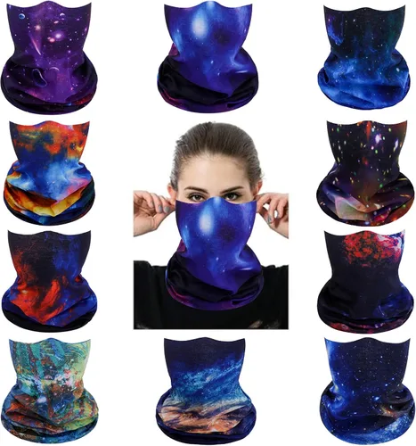 Miniatura 22 de Mascarillas de Polaina para el Cuello, Bufanda en Tubo, Bandanas Sin Costuras, Pañuelos para el Rostro, Cubierta Multiusos para la Cabeza
