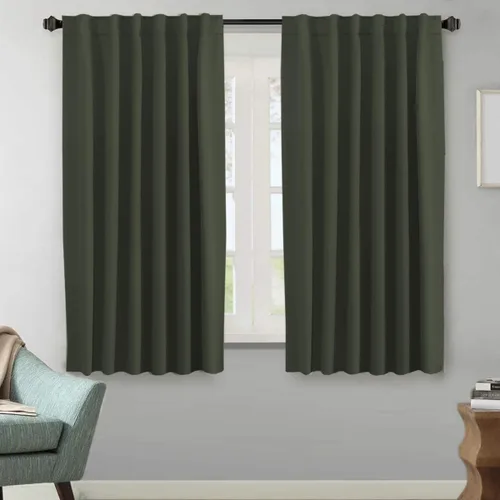 Miniatura 11 de H.VERSAILTEX Cortinas opacas con aislamiento térmico, paneles de tratamiento de ventana, cortinas opacas para oscurecer la habitación, cortinas Gris