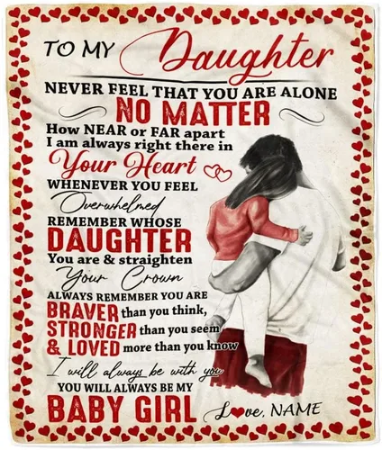 Miniatura 21 de Manta personalizada con texto en inglés «To My Daughter from Mom Dad Give You A Big Love Hug Butterfly Daughter Birthday»