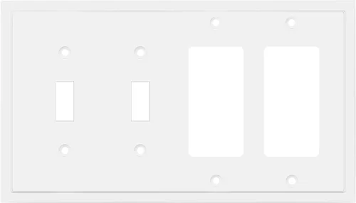 Miniatura 68 de Henne Bery Placa decorativa de pared con borde moderno, tapa de tomacorriente para cubrir enchufe, aleación de zinc maciza duradera