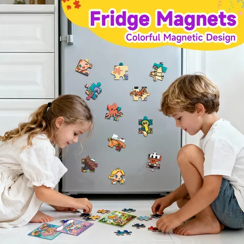 Miniatura 3 de Paquete de 12 recuerdos de fiesta de Pascua para niños, libros de rompecabezas magnéticos a granel para niños pequeños de 3 a 5 años y niños de 4 a