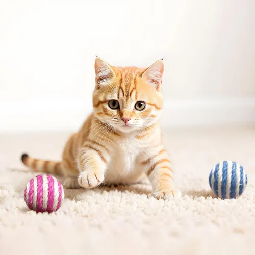 Miniatura 3 de Juguetes para gatos de interior, bolas de juguetes para gatos, paquete de 20 juguetes interactivos para gatos con cascabel colorido, cascabel, arco
