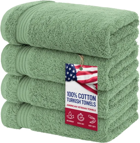 Miniatura 49 de Toalla American Veteran, Juego de Toallas de Mano para Baño de 4, 100% Conjunto de Toallas de Mano Turcas de Algodón, Toallas de Mano Suave