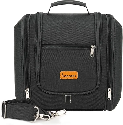 Miniatura 12 de COOSKY Neceser de viaje colgante extragrande para mujeres y hombres, bolsa de higiene, kit organizador de baño y ducha con soportes de banda