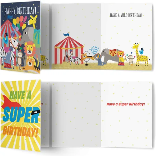 Miniatura 2 de Tiny Expressions - 10 tarjetas de cumpleaños para niños con mensajes interiores y sobres