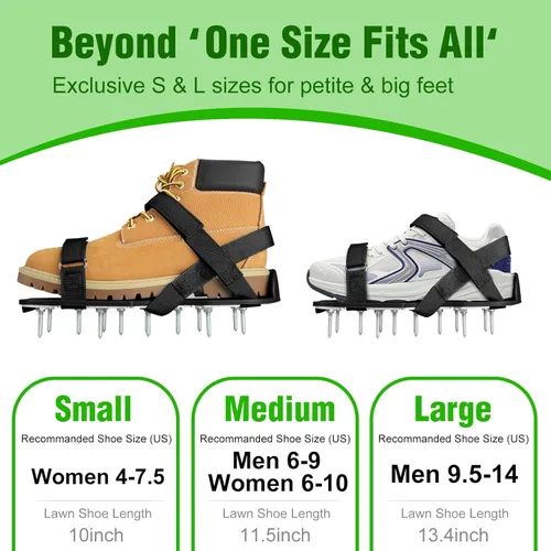 Miniatura 5 de Zapatos aireadores de césped para césped, zapatos aireadores de césped premontados para césped, herramienta aireadora de suelo para aireación