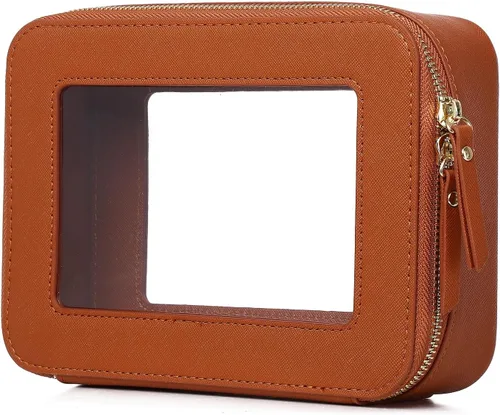 Miniatura 58 de Pinkmik Pequeña bolsa de maquillaje, mini estuche transparente para maquillaje y neceser con cremallera, organizador de bolsos para mujer