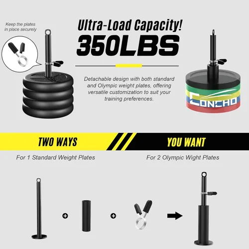 Miniatura 4 de Concho Sistema de polea de peso, sistema de polea de cable mejorado para gimnasio con cable de peso ajustable y asas desmontables, sistema de polea