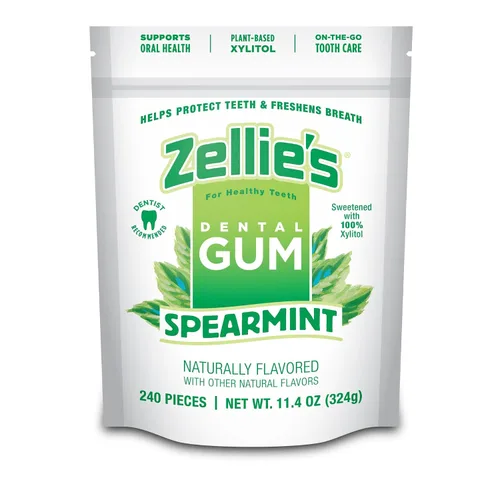 Miniatura 8 de Zellies Chicle 100% xilitol sabor canela Sin aspartamo, sin gluten, vegano y kosher (240 unidades - paquete de 1)
